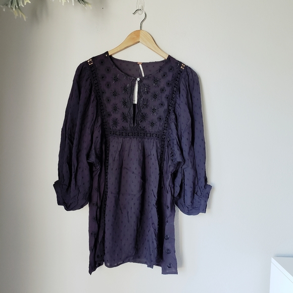 Free People | Embroidered Tunic Dress - Picture 5 of 15